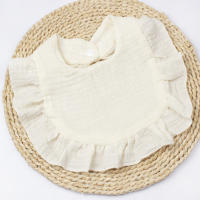 Babero de gasa para niños y niñas, algodón puro, color caramelo, cómodo babero para Saliva, toalla de Saliva de encaje de color sólido para bebé, productos para bebé - details 19