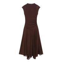 Vestido de malla de seda plisado clásico para mujer nuevo estilo hecho a mano - details 1
