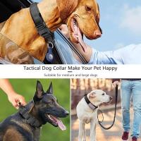perro, Collar táctico nailon mascotas, correa táctica adiestramiento perros militares de tamaño grande y mediano para exteriores - details 11