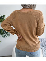 Suéter de punto con botones para mujer, Jersey holgado de manga larga, otoño, 2023 - details 26