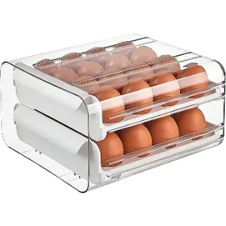Cajón de Almacenamiento de Huevos de Doble Capa Tipo de Almacenamiento Eficiente para Refrigerador - 1