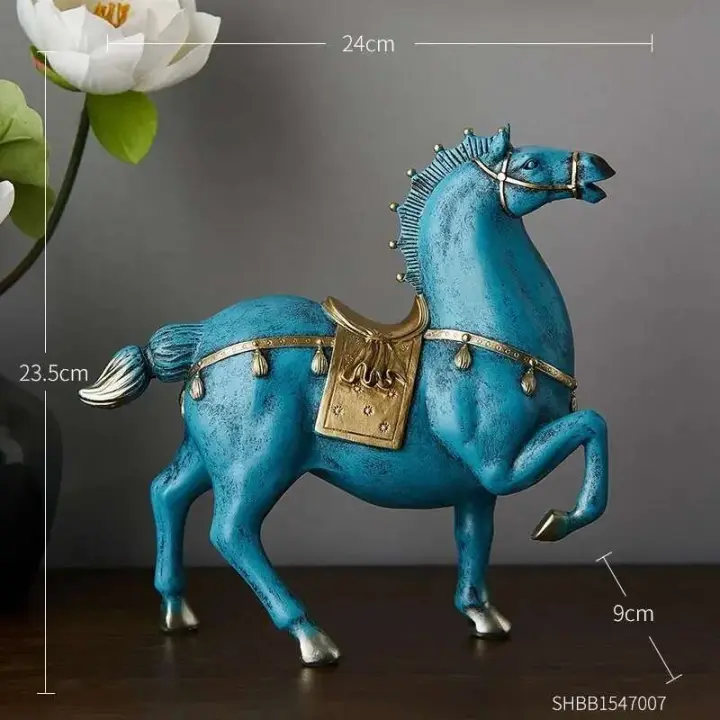 Escultura de caballo, accesorios para el hogar, decoración de sala de estar de estilo chino, estatua Dengshui, decoración de oficina, regalos de inauguración de la casa - 1