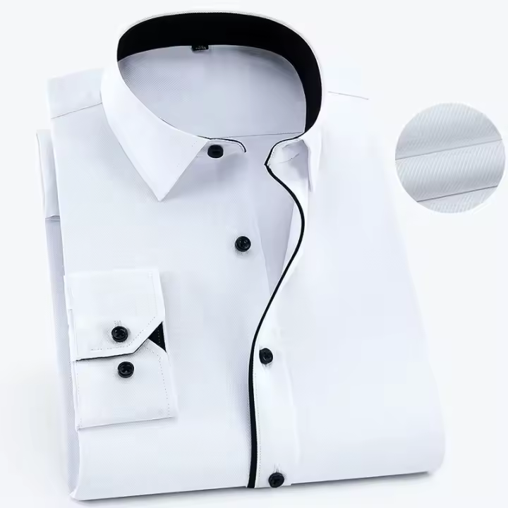 Camisa de manga larga informal de negocios para hombre de talla grande 9XL 8XL 7XL, vestido Social clásico a rayas, camisas de esmoquin para fiesta, blanco y azul - 1