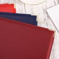 Carpeta de acuerdo A4 de cuero PU, protector sin inserciones, cubierta de certificado y diploma, bordes reforzados multifuncionales - details 15