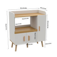 Rcynview Buffet de cocina - marca - muebles con microondas y estante de cajón - marrón - adulto - details 8