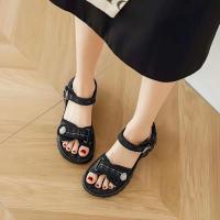 Mujer 2025 nuevo versátil Velcro verano desgaste moda antideslizante Internet celebridad playa deportes sandalias - details 2