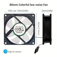 Ventilador de Computadora Fantástico de Alta Velocidad con Bajo Ruido y Gran Flujo Aéreo, 8 cm - details 4