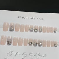Nail Art French False Aurora Resina Uñas artificiales, Degradado de elfo azul para salón de belleza, mujeres expertas e ingenuas - details 6