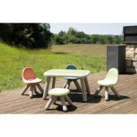 Mesa Infantil Niño de Plástico, Tablero Verde y Patas Beige, para Interior y Exterior - details 8
