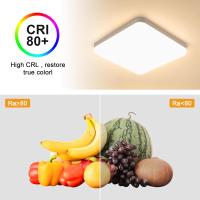 Goeco LED Plafón Luz de Techo de 3600LM, Luz Cálida 3000K, Impermeable IP54, Montaje Semi-flush, Luz para Baño Cocina - details 4