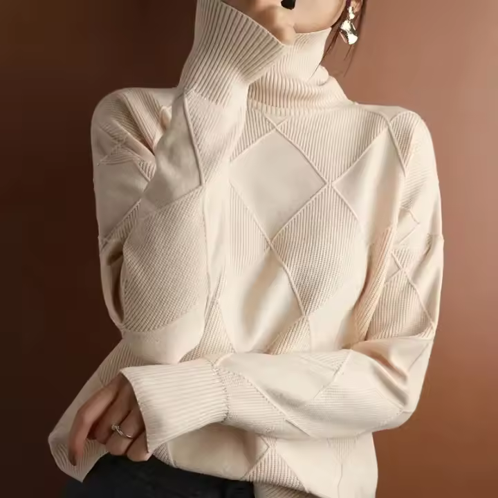 Nuevo Suéter grueso y cálido a la moda para mujer, tejido de alta claridad, 2025 - 1