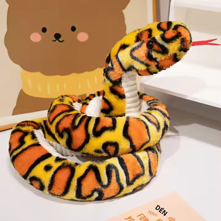 Juguete de Peluche de Serpiente Suave 120/180cm Dibujado a Mano Regalo Ideal para Niños y Niñas - 1