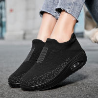 Zapatillas de Mujer con Cojín de Aire Gris Zapatos de Correr Ligeros de Malla Transpirable Antideslizantes de Clavos de Textura para Primavera/Verano - details 12