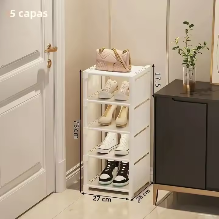 famgem Organizador De Zapatos De Múltiples Capas Estante Plegable Ajustable Para Ahorrar Espacio En El Ángulo De La Pared Resistentes Al Agua Para Guardar Zapatos En El Hogar - 1
