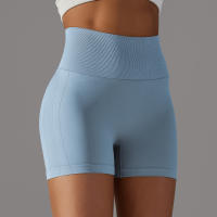 Nessaj-pantalones cortos sin costuras para mujer, Shorts deportivos elásticos de realce de cadera, transpirables, para gimnasio - details 18