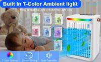 Aire acondicionado portátil 5 en 1, 5 velocidades de viento y 2 de niebla, con temporizador y 7 luces LED para oficina, escritorio y dormitorio - details 2