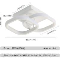 Lámpara nórdica simple pasillo, techo para dormitorio, reemplazo escalera, balcón, lámpara de entrada, círculo led principal - details 1