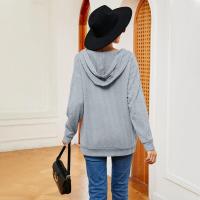 Sudadera con capucha elegante para mujer, manga larga, moda coreana, estilo casual y suelto - details 15