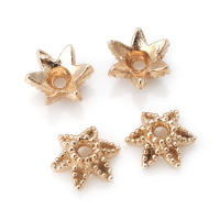Tapas de cuentas de copos de nieve de latón de Color dorado de 18K, accesorios de alta calidad para manualidades, materiales para hacer joyas, sitio web oficial de Rosediy - details 50