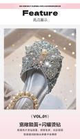 Zapatos de princesa de cristal plano para niños, modelo de anfitrión de escenario de actuación, compañero de clase de pasarela - details 4