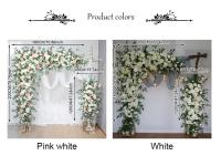 Fila de flores artificiales grandes, arreglo de hojas de sauce, arco de boda, telón de fondo, decoración de pared, esquina colgante, triángulo Floral, 200CM - details 2