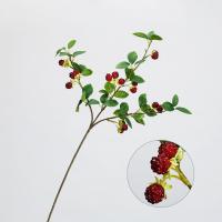 Ramas artificiales de frambuesa de tacto Real, simulación de plástico elegante, frutas de arándano, ramas de bayas artificiales hechas a mano - details 4
