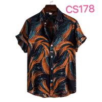 Camisa ajustada de manga corta para hombre, ropa informal con estampado grande, novedad de verano, 2021 - details 32