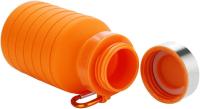 Vasos retráctiles de silicona plegables, portátiles, para viajes, deportes al aire libre, botellas telescópicas (naranja) - details 2