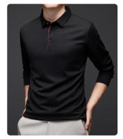 Nuevo POLO ajustado de manga larga, top de punto fino para hombre - details 12
