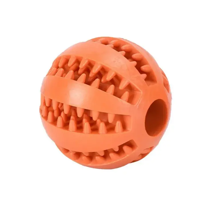 Juguetes de goma Natural para perros, bola para masticar, Limpieza de dientes, escondite activo, Bola de comida Indestructible para perros pequeños - 1