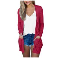 Cardigan de Manga Larga para Mujer Ouwu Ajuste Suelto, Manga de Punto con Bolsillo Adelgazante, Abrigo de Moda Casual - details 5