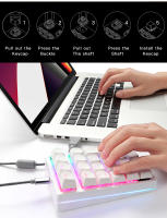 Motospeed-Teclado numérico K24 Pro, conector mecánico en caliente, 21 teclas, ordenador numérico - details 2