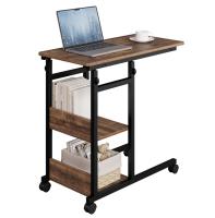 Mesa auxiliar Mesa de centro Cama Sofá Mesa para computadora portátil En forma de C Altura ajustable con ruedas Mesa auxiliar - details 5