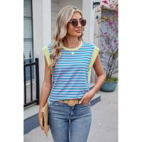 BUNO- Blusas informales holgadas a rayas para mujer, moda de verano 2025, camisas y blusas Vintage de gran tamaño para mujer, Top elegante juvenil para mujer - details 7