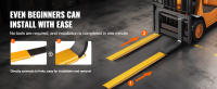 SucceBuy Extensiones de horquilla para palés, 72" de largo, 5.5" de ancho, accesorios de carretilla elevadora de acero al carbono de alta resistencia para carretilla elevadora, industrial, amarillo, 1 par - details 5