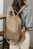 Bolso de hombro para mujer, versión coreana, versátil, a la moda, mochila de cuero PU suave de gran capacidad, doble uso - details 7