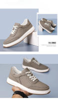 Zapatos Casuales para Hombres, zapatillas blancas De Cuero, Transpirables - details 7