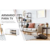 HOMCOM Mueble para TV Televisión de 42 Pulgadas Mesa de Salón Moderno Móvil con 4 Ruedas Estant