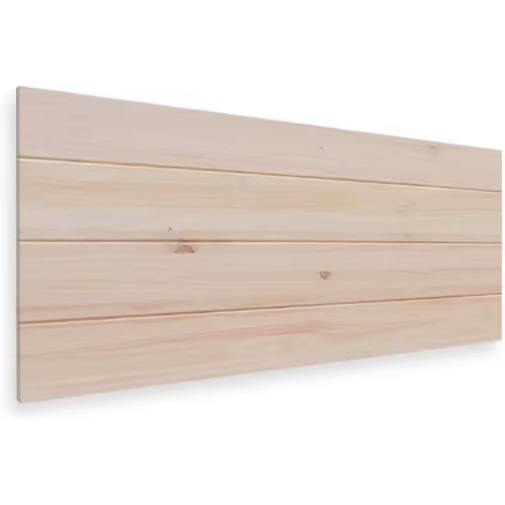 Gabo de Madera Rústico Vintage para Cama (145 x 44 cms.) Estilo Nórdico Crudo sin Pintar - 1