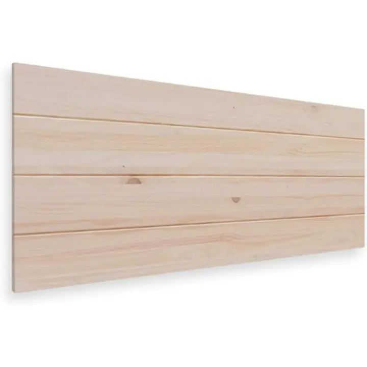 Gabo de Madera Rústico Vintage para Cama (145 x 44 cms.) Estilo Nórdico Crudo sin Pintar - 1