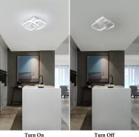 Goeco Luz de Iluminación Interior Moderna de 30W LED Acrílico Cuadrado, Luz Blanca Fría, Montaje Semi-Flush, Brillo de 3300LM, Material de Aluminio - details 3