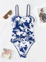 Bañador ajustado de una pieza para mujer, traje de baño Sexy con tirantes, Monokini con espalda descubierta, para playa, 2024 - details 7