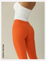 MOVING PEACH Pantalones de Capri Deportivos para Mujeres Cintura Alta Amigables con la Piel para Entrenamiento en el Gimnasio con Bolsillo Oculto Material Exterior 75% Nylon + 25% Spandex Adecuado para Yoga y Extensión - details 8