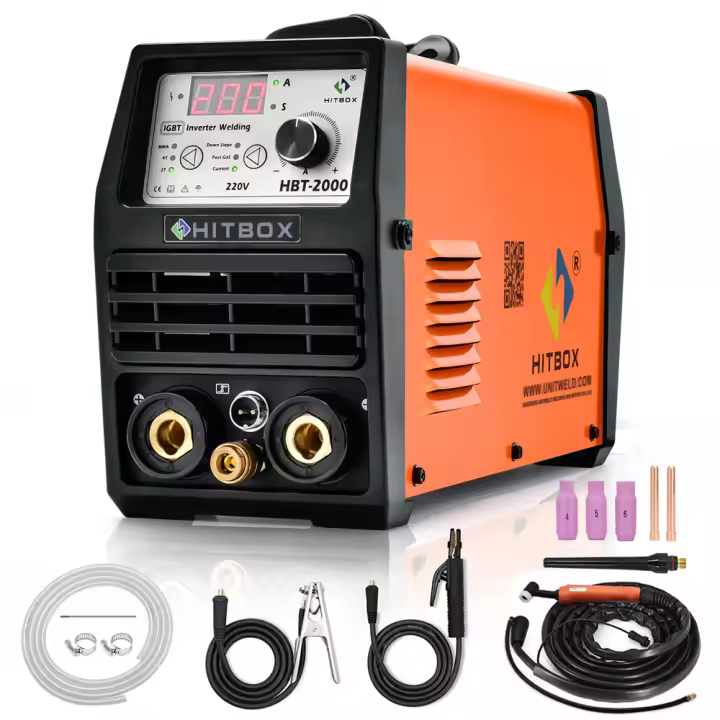 Máquina de Soldar TIG HITBOX DC 200A Soldador de Punta de Tigrado para Hogar DIY Inversor IGBT - 1