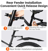 WEST BIKING-guardabarros para bicicleta de montaña, guardabarros ancho de liberación rápida para rueda de 26 a 29 pulgadas, Protector para ciclismo, accesorios para bicicleta - details 12