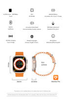 Reloj Inteligente Ultra 9 2023 para Hombres Deportivos con GPS NFC Bluetooth y Llamada Serie 9 Compás 2.2" IP68 49mm Cotaul Material de Banda de Goma Forma Cuadrada Pantalla AMOLED - details 14