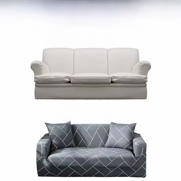 Funda elástica para sofá de 2 plazas con reposabrazos, funda antideslizante para sofá con 1 funda de cojín - 1