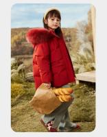 Chaqueta de Invierno para Niña Pequeña Abrigo Cálido con Capucha de Piel Sintética - details 10