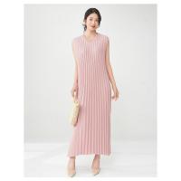 Vestido plisado para mujer, verano, nuevo, suelto, cuello en V, falda de talla grande, temperamento elegante - details 16
