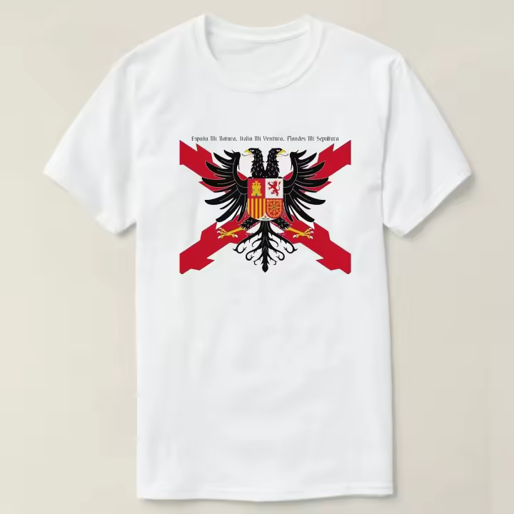 Camiseta Casual de Verano para Hombres 100% Algodón Estilo Tercios de Flandes Moda Callejera - 1